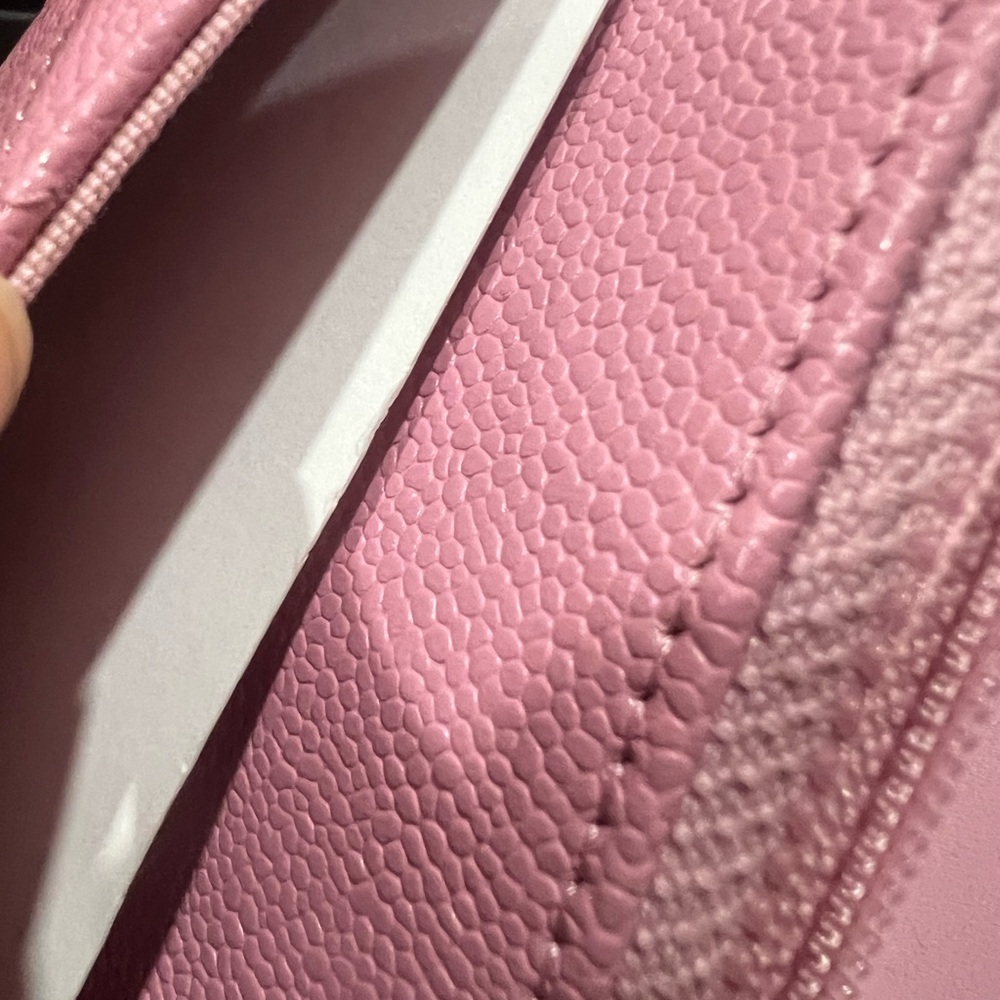 Chanel Caviar Pink Top handle Chanel letter logo crossbody bag - Picture 8 of 9